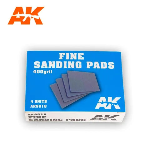 AK Interactive Tools Fine Sanding Pads 400 Grit. 4 Units