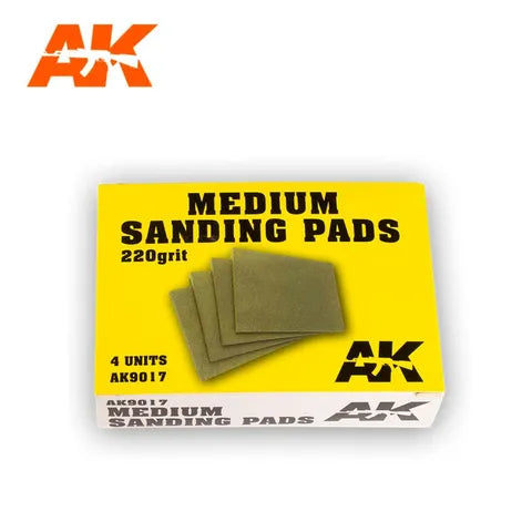 AK Interactive Tools Medium Sanding Pads220 Grit.4Units