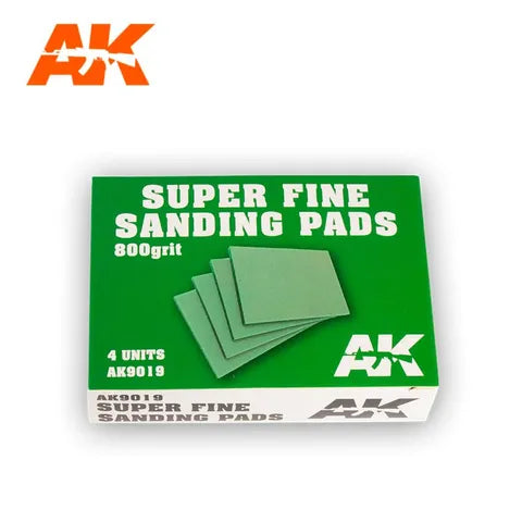 AK Interactive Tools Super Fine SandingPads 800 Grit.4 Units