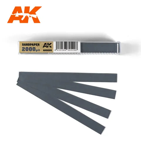 AK Interactive Tools Wet Sandpaper 2000Grit X 50 Units