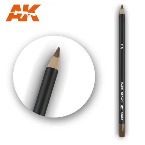 AK INTERACTIVE WATERCOLOUR PENCIL EARTH BROWN DARK BROWN