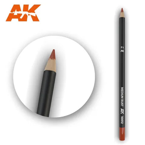 AK INTERACTIVE WATERCOLOUR PENCIL MEDIUM RUST