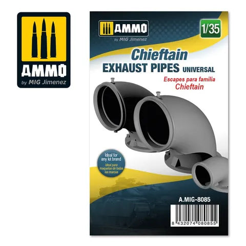 AMMO, 1:35 Chieftain exhaust pipes universal
