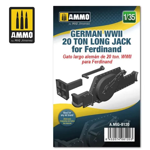 AMMO, 1:35 German WWII 20 ton Long Jackfor Ferdinand