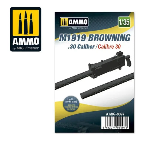 AMMO, 1:35 M1919 Browning. 30 cal