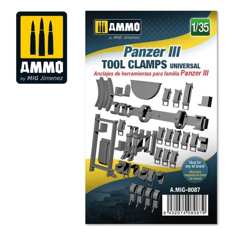 AMMO, 1:35 Panzer III tool clamps universal
