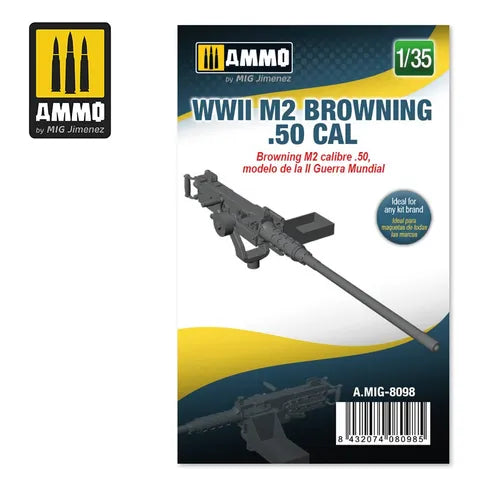 AMMO, 1:35 WWII M2 Browning .50 cal