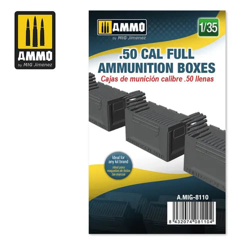 AMMO, 1:35 .50 cal Full Ammunition Boxes