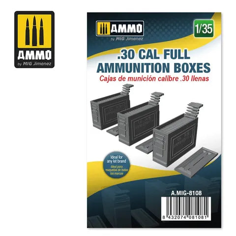 AMMO, 1:35 .30 cal Full Ammunition Boxes
