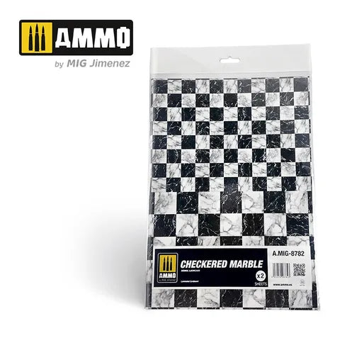 AMMO, Checkered Marble. Sheet of Marble