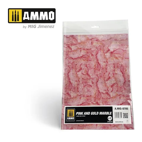 AMMO, Pink and Gold Marble. Sheet of Marble (2)