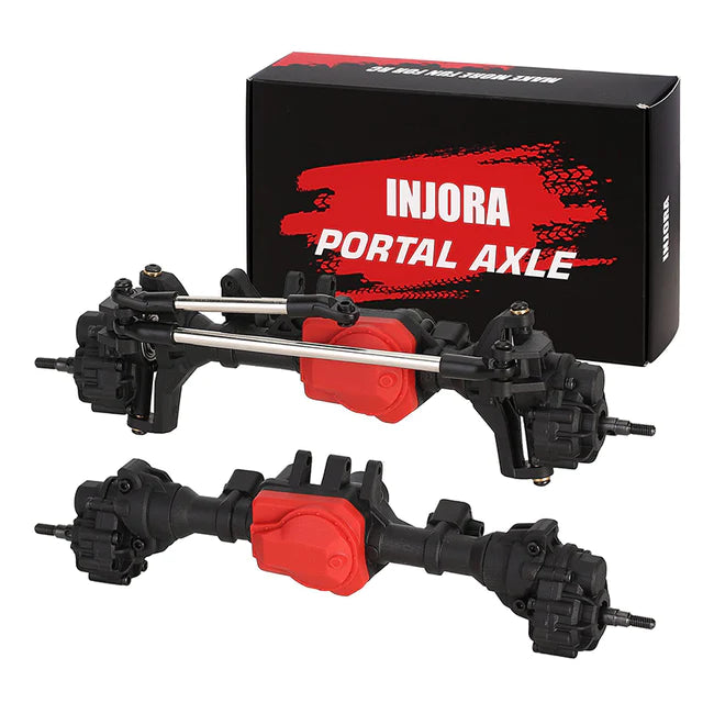 INJORA Complete Front Rear Straight Portal Axles for 1/10 TRX4 (AX-T003 AX-T004)