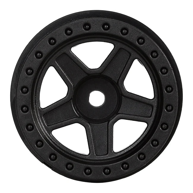 INJORA 1.0" 5-Spokes Plastic Beadlock Wheel Rims for 1/24 RC Crawlers (4) (W2407)