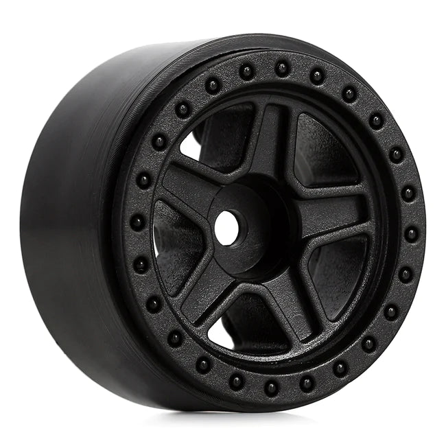 INJORA 1.0" 5-Spokes Plastic Beadlock Wheel Rims for 1/24 RC Crawlers (4) (W2407)