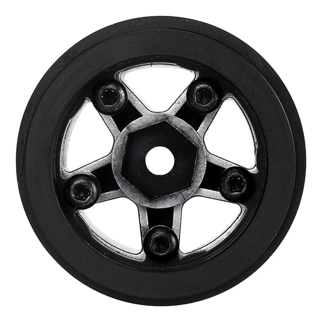 INJORA 1.0" 5-Spokes Plastic Beadlock Wheel Rims for 1/24 RC Crawlers (4) (W2407)