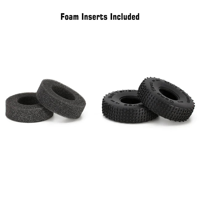 INJORA 1.0" 65*19mm Comp Pin Multi Terrains Tires for 1/24 RC Crawler Rock Buggy 4PCE T2440