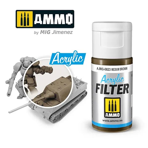 Ammo Paint Acrylic Filter Medium Brown