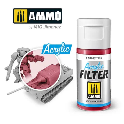 Ammo Paint Acrylic Filter Red