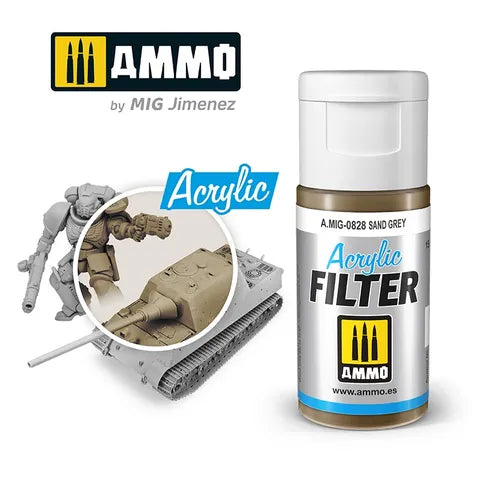 Ammo Paint Acrylic Filter Sand Grey