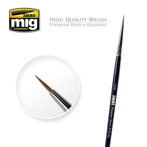 Ammo Paint, 2/0 Premium Marta Kolinsky Round Brush