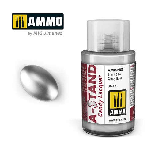 Ammo Paint, A-STAND Bright Silver CandyBase 30ml