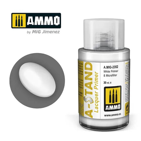 Ammo Paint, A-STAND White Primer & Microfille 30ml