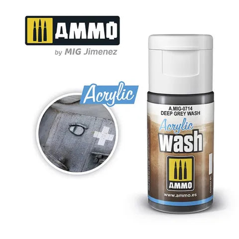 Ammo Paint, Acrylic Wash Deep Grey