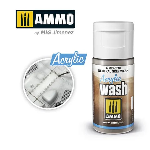 Ammo Paint, Acrylic Wash Neutral Grey