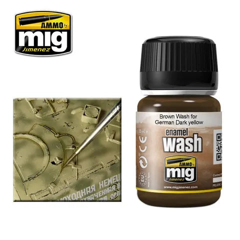 Ammo Paint, Brown Wash For German Dark Yellow Wash 35ml