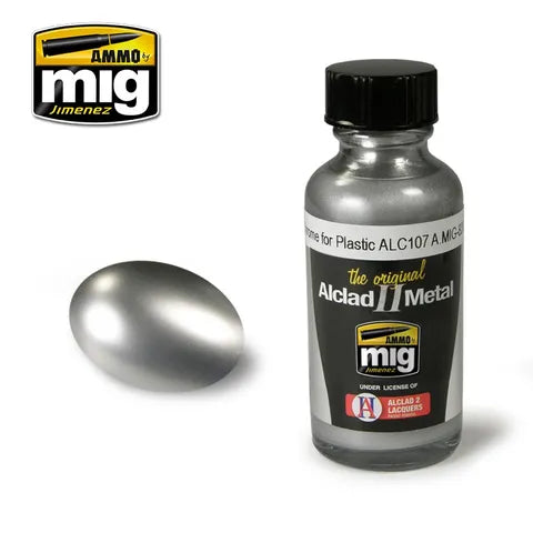 Ammo Paint, Chrome For Plastic ALC107 Alclad Metal 30ml