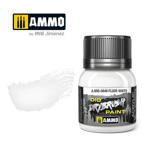 Ammo Paint, DRYBRUSH Fluor White 40mL