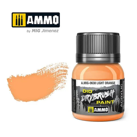 Ammo Paint, DRYBRUSH Light Orange 40mL