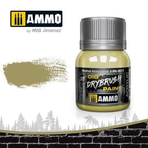 Ammo Paint, Drybrush Medium German Yellow 40ml