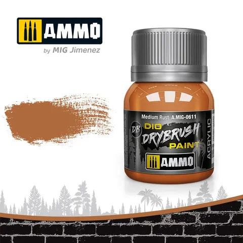 Ammo Paint, Drybrush Medium Rust 40ml