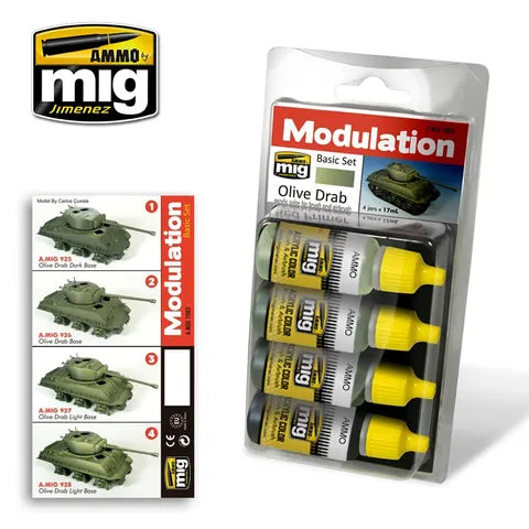 Ammo Paint, Olive Drab Modulation Set