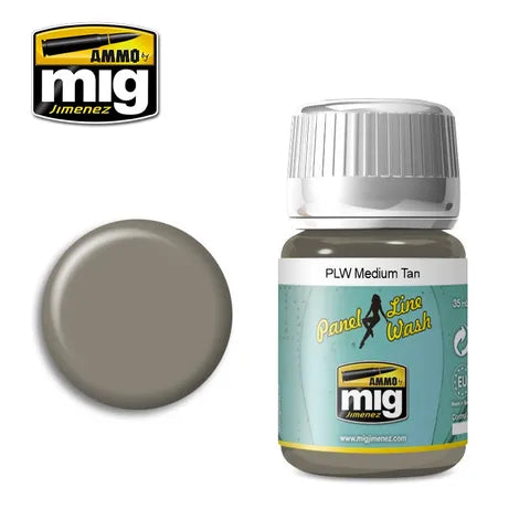 Ammo Paint, Plw Medium Tan Wash 35ml