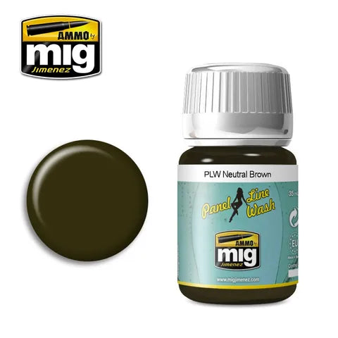Ammo Paint, Plw Neutral Brown Wash 35ml