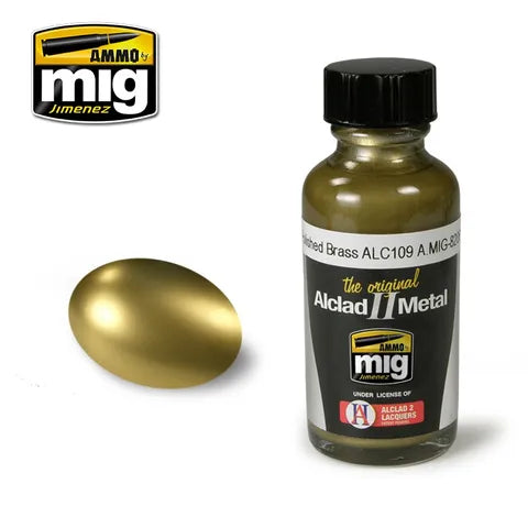 Ammo Paint, Polished Brass ALC109 AlcladMetal 30ml