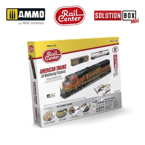 Ammo Paint, RAIL SOLUTION BOX MINI #02 AMERICAN TRAINS