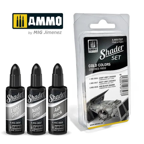 Ammo Paint, SHADER Set Cold colours (3)10ml