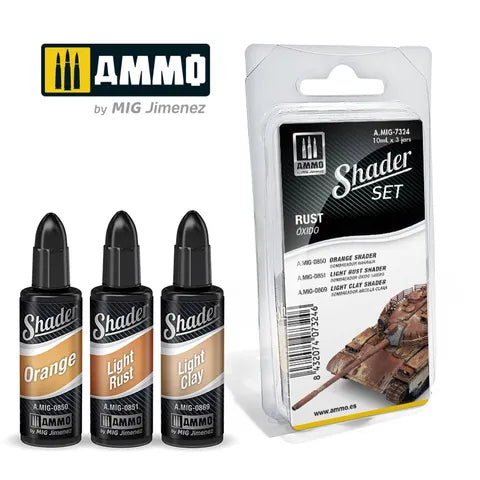 Ammo Paint, SHADER Set Rust (3) 10ml(3) 10ml