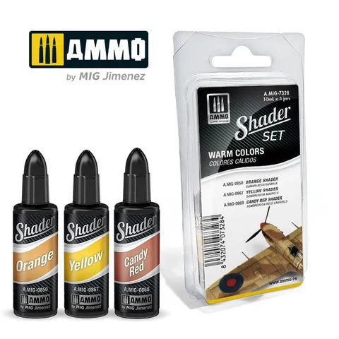 Ammo Paint, SHADER Set Warm colours (3)10ml