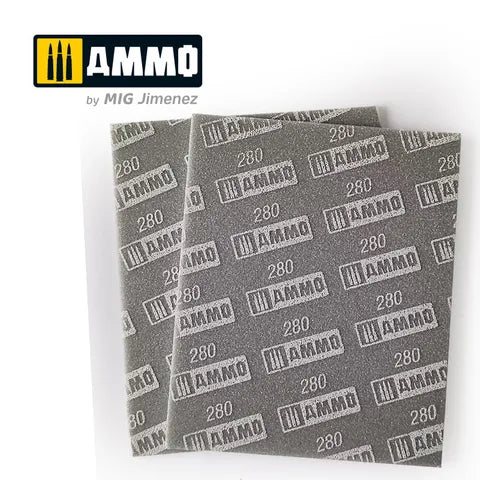 Ammo Paint, Sanding Sponge Sheet (280)2 pcs.