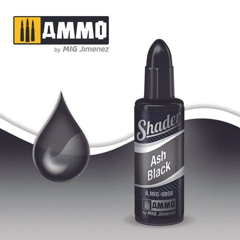 Ammo Paint, Shader Ash Black 10ml