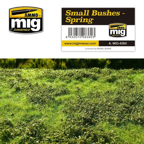 Ammo Paint, Small Bushes - Spring Mat 230 x 130 mm