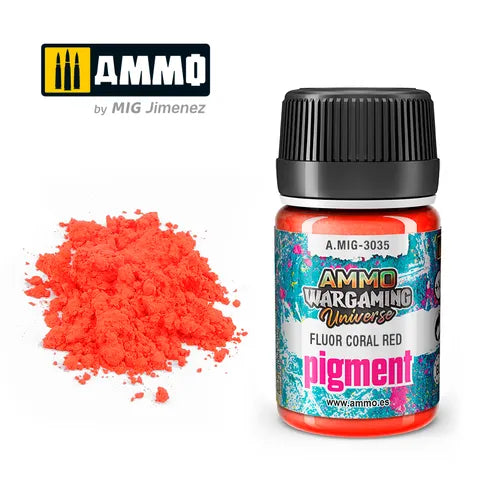 Ammo Pigment War Gaming Fluor Coral Red 35ml