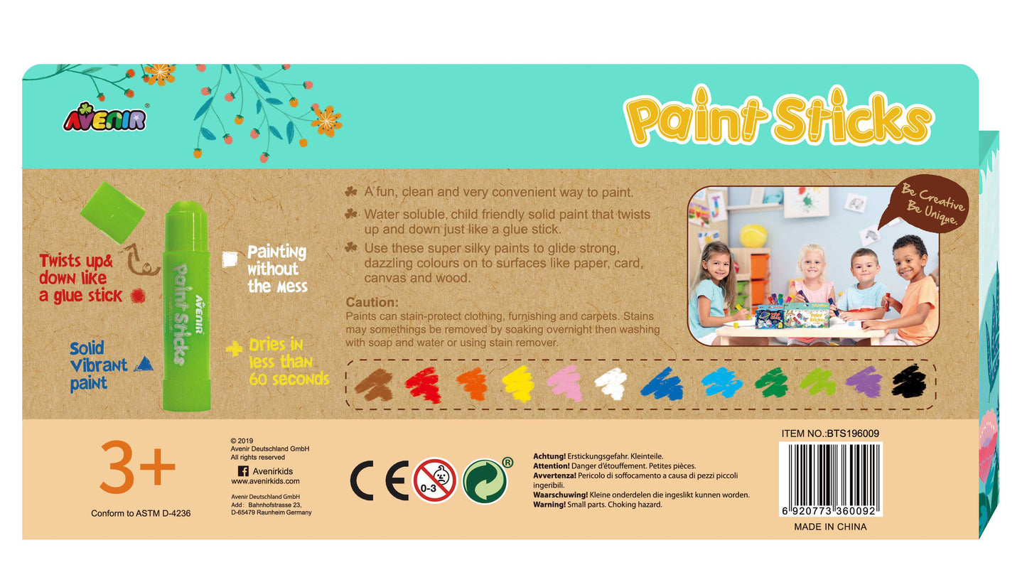 AVENIR - PAINT STICKS - 12 COLOURS