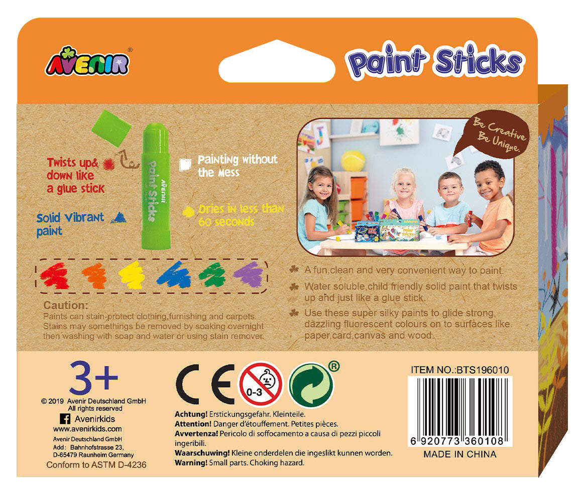 AVENIR - PAINT STICKS - 6 COLOURS