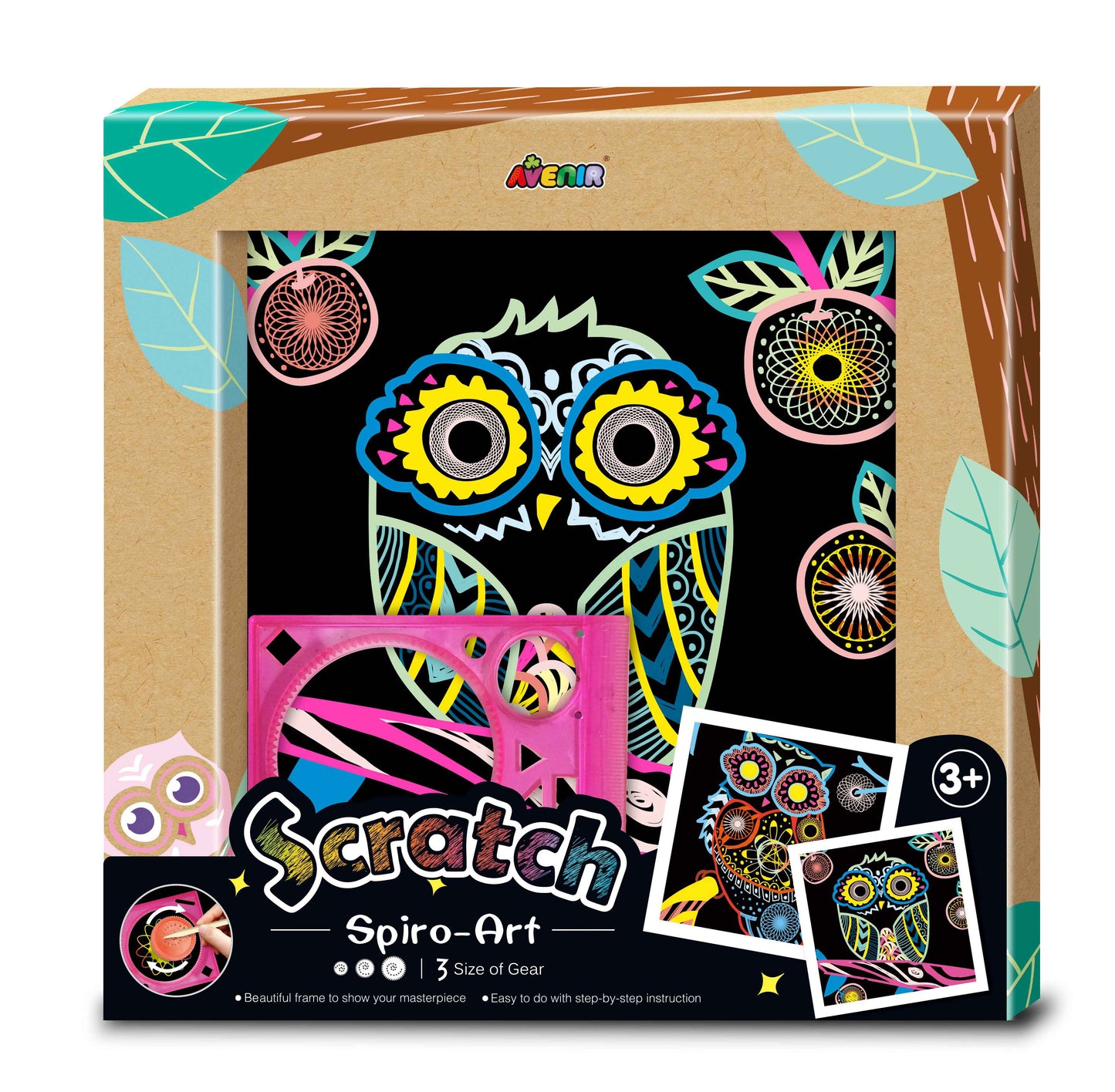 AVENIR - SCRATCH - SPIRO ART - OWL