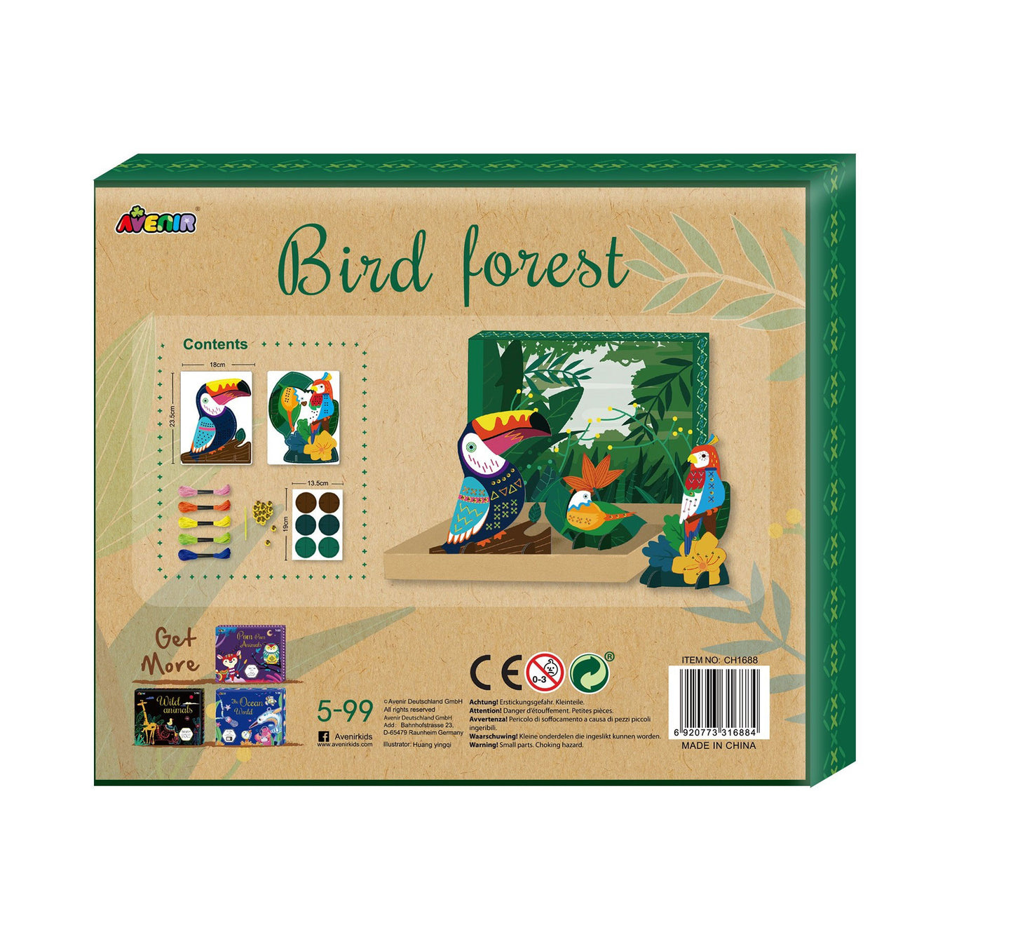 AVENIR - CROSS STITCH - BIRD FOREST BOX SET